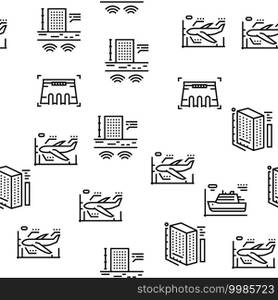 Modeling Engineering Vector Seamless Pattern Thin Line Illustration. Modeling Engineering Vector Seamless Pattern