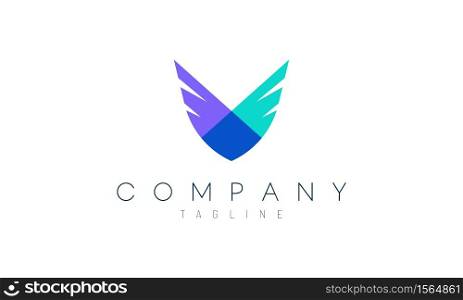 Modern 2 wings vector design concept. Suitable as a logo to represent freedom, courage and happiness.
