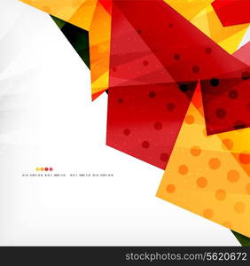 Modern 3d abstract shapes on white layout. Abstract background