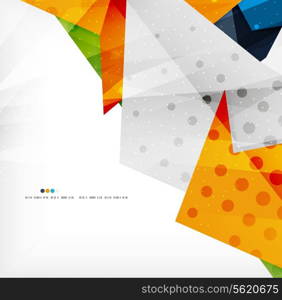 Modern 3d abstract shapes on white layout. Abstract background