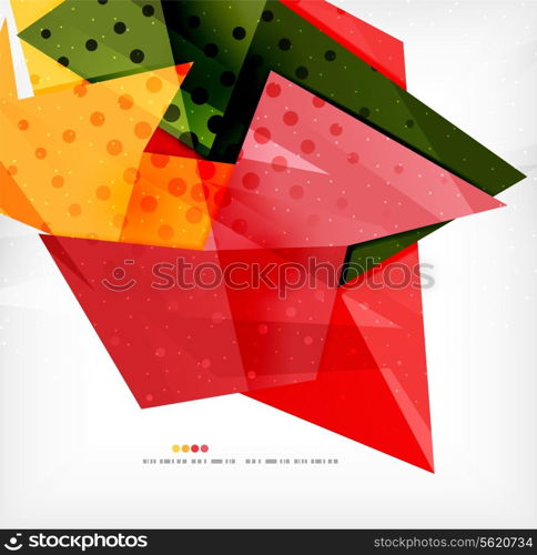 Modern 3d abstract shapes on white layout. Abstract background