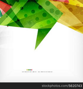 Modern 3d abstract shapes on white layout. Abstract background