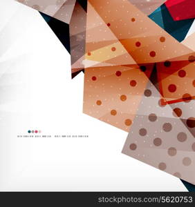 Modern 3d abstract shapes on white layout. Abstract background