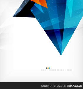 Modern 3d abstract shapes on white layout. Abstract background