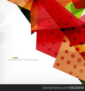 Modern 3d abstract shapes on white layout. Abstract background