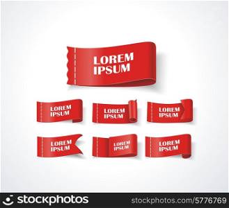 Modern 3D Design Tags and Labels - grouped vector elements