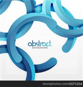 Modern 3d geometrical style background, arch circular lines. Modern 3d geometrical style background, blue arch circular lines. Vector template