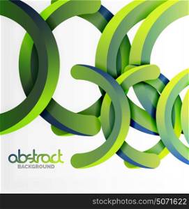 Modern 3d geometrical style background, arch circular lines. Modern 3d geometrical style background, green arch circular lines. Vector template