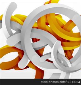 Modern 3d geometrical style background, arch circular lines. Modern 3d geometrical style background, orange arch circular lines. Vector template