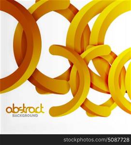 Modern 3d geometrical style background, arch circular lines. Modern 3d geometrical style background, orange arch circular lines. Vector template