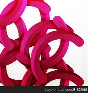 Modern 3d geometrical style background, arch circular lines. Modern 3d geometrical style background, pink arch circular lines. Vector template
