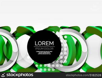 Modern 3d ring vector abstract background. Modern 3d ring composition in grey and white space, vector abstract background