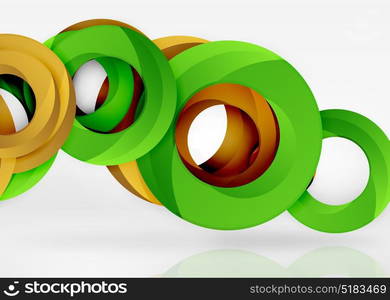 Modern 3d ring vector abstract background. Modern 3d ring composition in grey and white space, vector abstract background