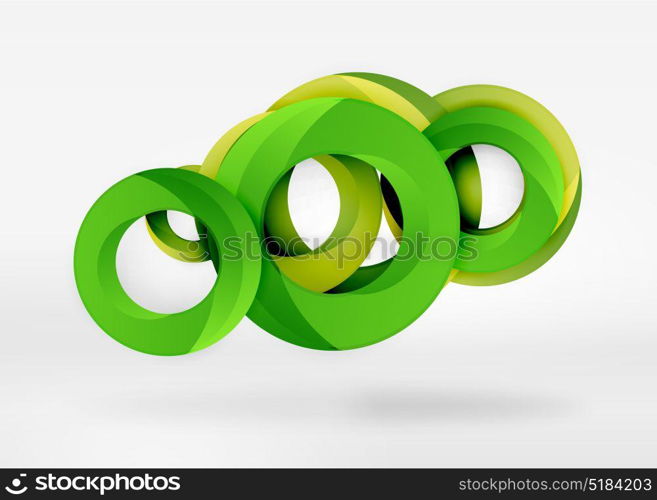 Modern 3d ring vector abstract background. Modern 3d ring composition in grey and white space, vector abstract background