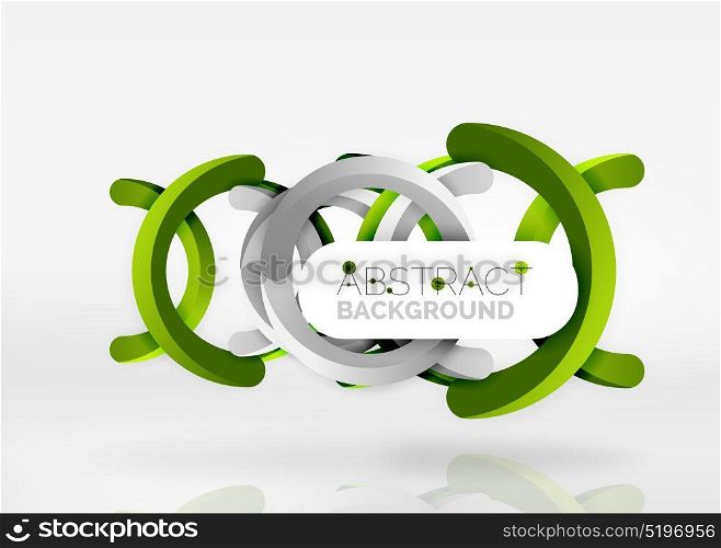 Modern 3d ring vector abstract background. Modern 3d ring composition in grey and white space, vector abstract background