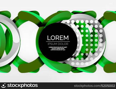 Modern 3d ring vector abstract background. Modern 3d ring composition in grey and white space, vector abstract background