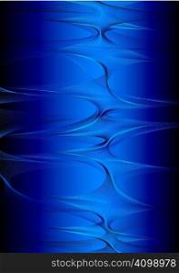Modern abstract background in blue with a flowing spiral wave
