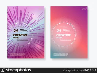 Modern abstract covers with gradient shapes and ray composition design.. Modern abstract covers with gradient shapes and ray composition design