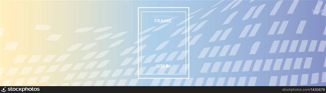 Modern abstract geometric background in minimalist style with pixel. Vector flat cover with elements for design. Customizable frame