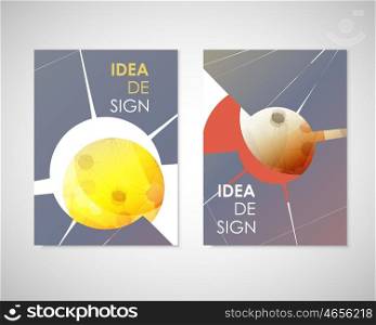 Modern abstract geometric background. White Cover design template business brochure, booklet, report, template advertisement.