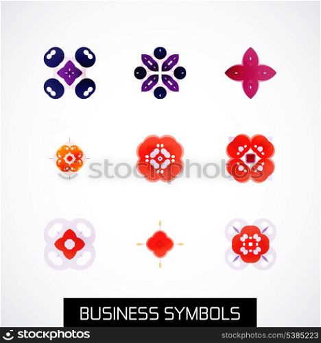 Modern abstract geometric business icons. Icon set