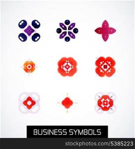 Modern abstract geometric business icons. Icon set