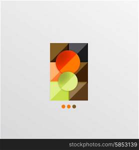 Modern abstract geometric info banner, business presentation or web box