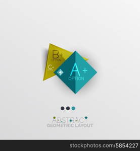 Modern abstract geometric info banner, business presentation or web box