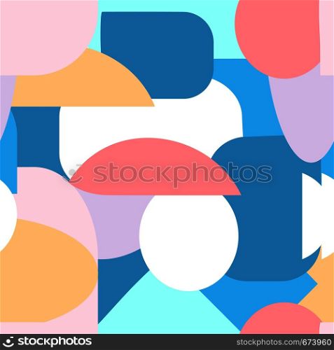 Modern abstract shapes seamless pattern. Creative geometric vector illustration. Contemporary geometry background. Modern abstract shapes seamless pattern. Creative geometric vector illustration.