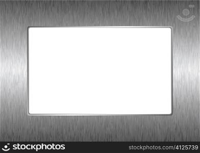 Modern abstract silver metal picture frame or border