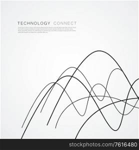 Modern abstract simple smooth lines connected and intersecting. Vector illustration.. Modern abstract simple smooth lines connected and intersecting. Vector illustration