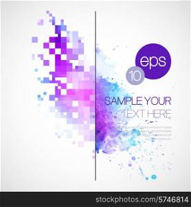 Modern abstract vector background with watercolor blot. Modern vector background with watercolor blot