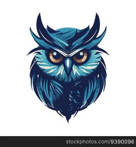 Modern abstract vector illustration of owl with blue undertone. Modern abstract vector illustration of owl with blue undertone.