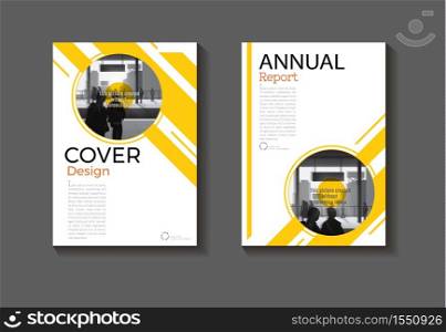 modern abstract yellow cover design modern book cover Brochure cover template,annual report, magazine and flyer layout Vector a4