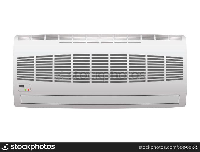 Modern air conditioner with open grill