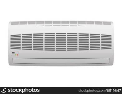 Modern air conditioner with open grill . Air conditioner