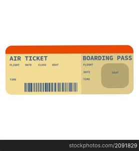 Modern airline ticket design with flight time and passenger name. Flat design style modern vector illustration icons of travel by plane.Isolated on stylish background. Vector illustration. Modern airline ticket design with flight time and passenger name. Vector illustration.