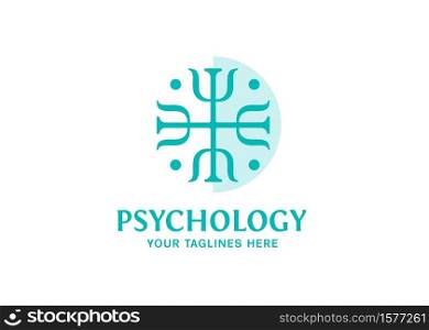 Modern and simple Psychology logo vector illustration