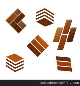 modern and simple tile wooden flooring logo, wooden tile logo vector