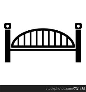 Modern arch bridge icon. Simple illustration of modern arch bridge vector icon for web. Modern arch bridge icon, simple black style