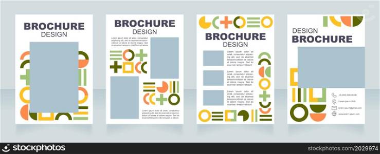 Modern architecture course blank brochure layout design. Vertical poster template set with empty copy space for text. Premade corporate reports collection. Editable flyer paper pages. Modern architecture course blank brochure layout design