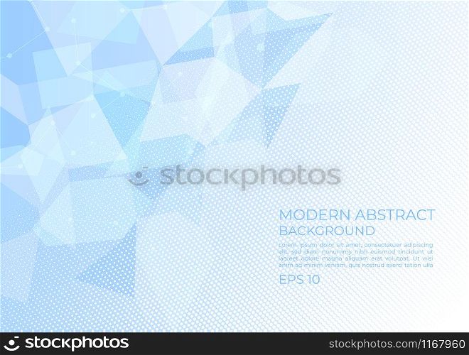 Modern art abstract polygon design halftone white and line style with space for text. vector illustration