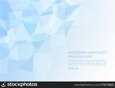 Modern art abstract polygon design halftone white and line style with space for text. vector illustration