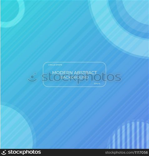 Modern art banner circle shape design minimal abstract colorful blue background. vector illustration