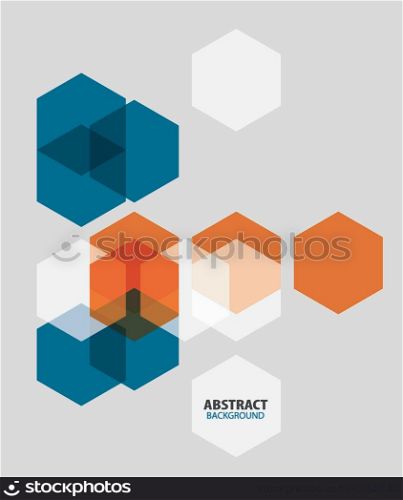 Modern art hexagon abstract background