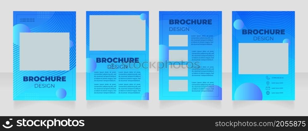Modern artist trade show blank brochure layout design. Vertical poster template set with empty copy space for text. Premade corporate reports collection. Editable flyer paper pages. Modern artist trade show blank brochure layout design