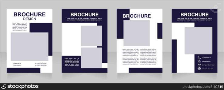 Modern arts movements guide blank brochure design. Template set with copy space for text. Premade corporate reports collection. Editable 4 paper pages. Myriad Pro, Arial fonts used. Modern arts movements guide blank brochure design