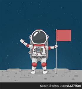 Modern astronaut character illustration