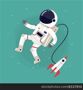 Modern astronaut character illustration