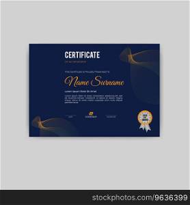 Modern award diploma certificate template design Vector Image